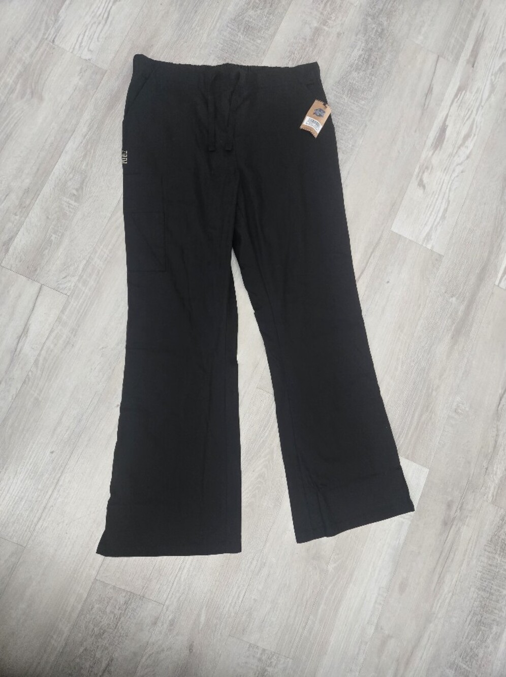 Black Scrub Pants w/ Stretch Waistband Size L